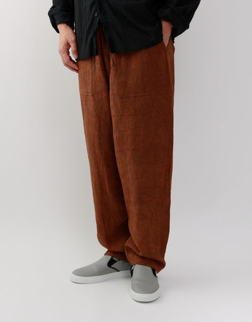 Dyed tapered pants